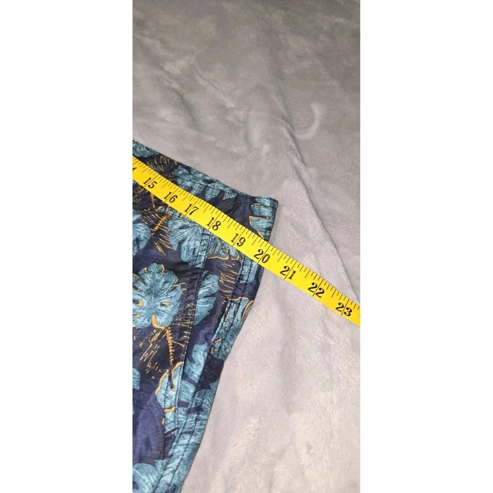Mountain Warehouse Mens XL Board Shorts Navy Teal Tropical Swim Trunks
